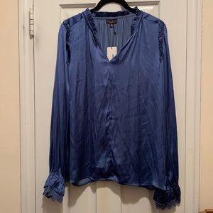 Current Air blue Blouse with detail. Brand new with tags. Size L.
